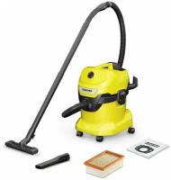 Строительный пылесос Karcher WD 4 V-20/5/22 1000Вт (уборка: сухая/сбор воды) желтый