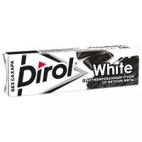 Жевательная резинка Dirol Cadbury White с активированным углем со вкусом мяты,13.6 г