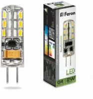 Лампа светодиодная LED 2вт 12в G4 белый капсульная 25448 FERON