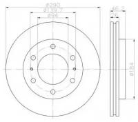 Диск тормозной передний вентилируемый HELLA 8DD 355 118-631