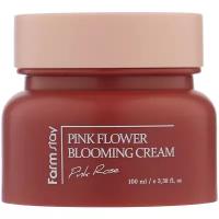 Farmstay Pink Flower Blooming Cream Pink Rose крем для лица с экстрактом розы