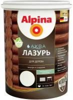 Защитная лазурь для дерева Alpina Аква, 0,9 л, белая