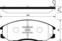 Колодки тормозные передние, SP1157 Sangsin Brake SP-1157