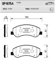 Колодки тормозные передние Sangsin Brake SP1675A