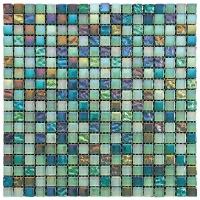 Мозаика из стекла Natural Mosaic PST-040 синий перламутр квадрат