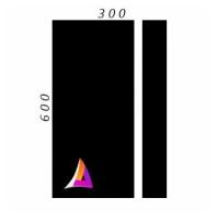 Пластик для лазерной гравировки SHENGWEI (Чёрный на белом) 300мм_600мм 1,5мм
