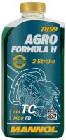 Масло моторное синтетическое 1 л, 2Т MANNOL Agro Formula Husqvarna (для бензопил, бензокос, мотобуров и пр.)