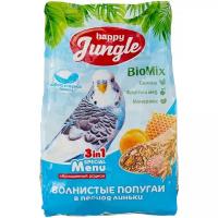 Корм Happy Jungle для волнистых попугаев при линьке, 500 гр