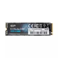 Накопитель SSD Silicon Power SP256GBP34A60M28 P34A60 /PCI-E 3.0 x4/256GB /Скорость чтения 2200МБайт/с Скорость записи 1600МБайт/с