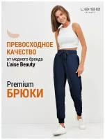 Брюки L'aise BEAUTY, карманы, утепленные, водонепроницаемые, размер 54, синий