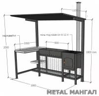 Мангал с крышей METAL мангал 