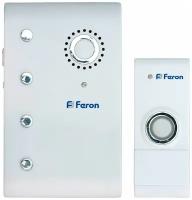 Звонок с кнопкой Feron E-367 электронный беспроводной (количество мелодий: 35) белый