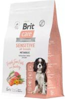 Сухой корм для собак всех пород Brit Care Dog Adult Sensitive Metabolic с морской рыбой и индейкой, 3 кг