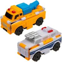 Машинка 1 TOY Transcar Double 2 в 1: Дезинфектор/Авто-водомет (Т21868), 8 см, белый/голубой