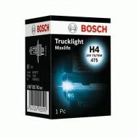 Лампа галогенная для грузовых автомобилей H4 24V 75/70W P43t Trucklight Maxlife (увеличенный срок службы и повышенная прочность конструкции) BOSCH 1987302742