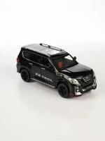 Модель автомобиля Nissan Patrol коллекционная металлическая игрушка масштаб 1:24 черный
