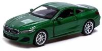 Машина металлическая BMW M850i, 1:44, инерция, открываются двери, цвет зеленый