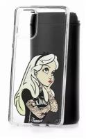 Чехол для Samsung Galaxy A71 Kruche Print Tattoo Girl, пластиковая накладка, силиконовый бампер с защитой камеры, защитный прозрачный кейс с рисунком