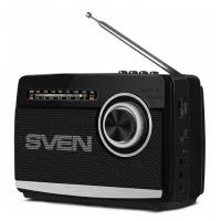 SVEN SRP-535, черный, радиоприемник, мощность 3 Вт (RMS), FM/AM/SW, USB, microSD, фонарь, встроенный аккумулятор