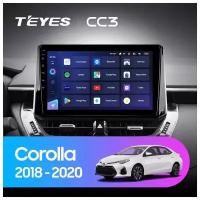 Магнитола андроид Teyes сс3 на TOYOTA Corolla 2019-2021 / Тойота Королла (DSP/4G/WiFi/QLED)