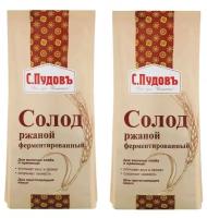 С.Пудовъ Смесь для выпечки солод ржаной ферментированный, 300 г, 2 упаковки