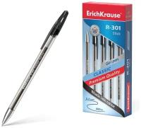 Ручка гелевая ErichKrause R-301 Classic Gel Stick 0.5, цвет чернил черный (в коробке по 12 штук)