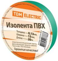 Изолента ПВХ 0,13*15мм Зеленая 20м TDM