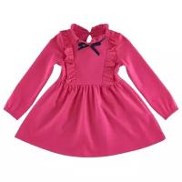 Платье Mini Maxi, хлопок, трикотаж, нарядное, размер 116, розовый, красный