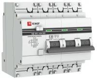 Дифференциальный автомат EKF АД-32S 4П C 4.5 кА AC электронный