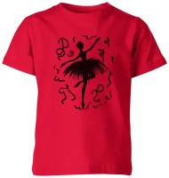 Детская футболка «Балерина абстракция» (140, красный)