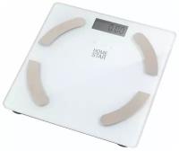 Напольные весы HomeStar Весы напольные HOMESTAR HS-6003, диагностические, до 180 кг, 2хААА, стекло, белые