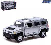 Машина металлическая HUMMER H3, 1:43, инерция, открываются двери, цвет серый