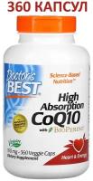 Коэнзим Q10 Doctor's Best с BioPerine 100 мг, 360 капсул вегетарианских