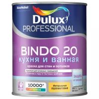 Краска водно-дисперсионная Dulux Professional Bindo 20 кухня и ванная полуматовая бесцветный 0.9 л