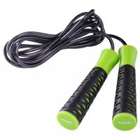 Скакалка BASEFIT RP-103 PVC, 3,05м,с нескольз.ручкой,чер./зел.,УТ-00019771