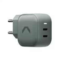 Сетевое зарядное устройство COMMO 45W CORE Charger Dual USB-C, 45 Вт, серый