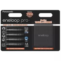 Аккумуляторы Panasonic Eneloop Pro AA 2500мАч BK-3HCDEC4BE 4шт + бокс для аккумуляторов