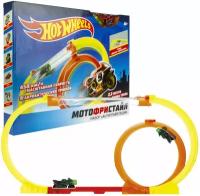 Набор Hot Wheels Мотофристайл, мотобайк, 8 деталей трека, 1 аксессуар для трюков