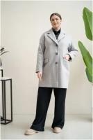 Пальто Modress демисезонное, силуэт прямой, удлиненное, размер 66, розовый
