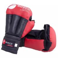 Перчатки RUSCO SPORT из искусственной кожи для рукопашного боя красный 10 oz