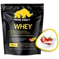 Протеин сывороточный Prime Kraft Whey (500 г) Клубничный йогурт