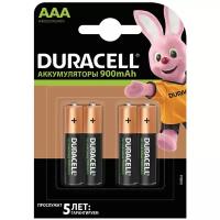 Аккумулятор Ni-Mh 900 мА·ч 1.2 В Duracell Turbo AAA/HR03, в упаковке: 4 шт