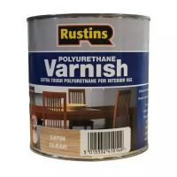 Rustins Лак полиуретановый полуматовый Poly Varnish Satin Pine, цвет: сосна, 500 мл