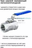 Кран шаровый 1PC DN15 1/2