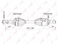 Привод в сборе передний LYNXAUTO DKS CT9Q 1436961460 cd1158 LYNXAUTO