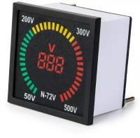 Измеритель напряжения N-72V / LED Вольтметр 50-500V