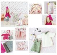 Гардероб и одежда для игрушек малюток «Яркие краски», набор для шитья, 21 × 29,5 × 0,5 см