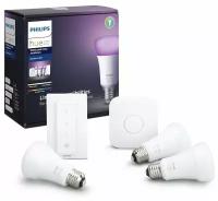 Комплект умных ламп Philips Hue Starter Kit White And Color Ambiance Bluetooth E27 (929002216825)