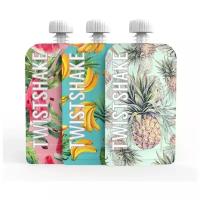 Дой-пак Twistshake Squeeze Bag, 3 шт, мультиколор