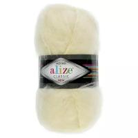 Пряжа Alize Mohair classic, 24 % шерсть, 25 % мохер, 51 % акрил, 100 г, 200 м, 1 шт., 01 кремовый 200 м